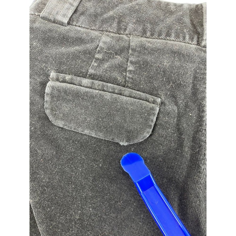 Banana Republic Women's Martin Fit Flared Black Velour Corduroy Pants Size 25 - Picture 6 of 14